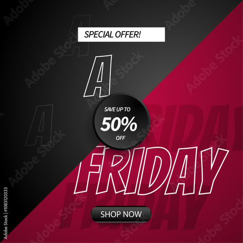 Black Friday Special Offer Advertisement Design Template