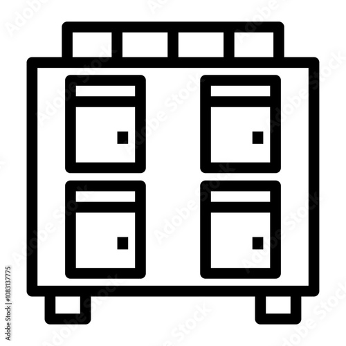 locker Line Icon