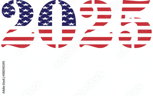 2025 Happy New Year With UNITED STATE FLAG