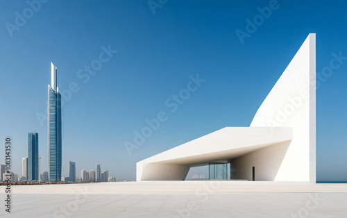 Highly developed futuristic technological cityscape
