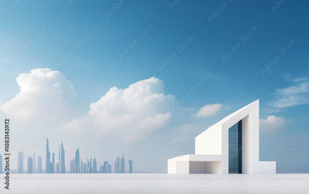 Fototapeta premium Highly developed futuristic technological cityscape