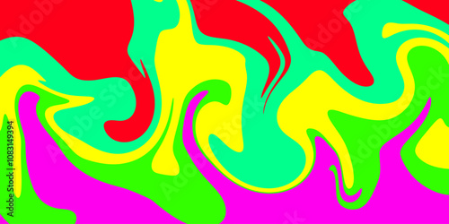 Bright colored psychedelic background, wavy bright color background