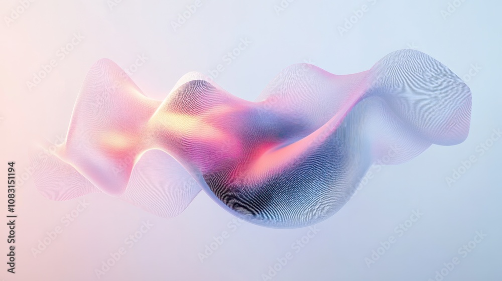Obraz premium The design features stunning flowing lines and a mix of soft colors that reflect advanced technology and sound innovation.