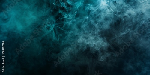 White smoke on a black background .