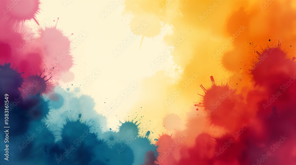 Obraz premium Energetic Abstract Watercolor Texture Background with Abundant Space for Attention-Grabbing Designs