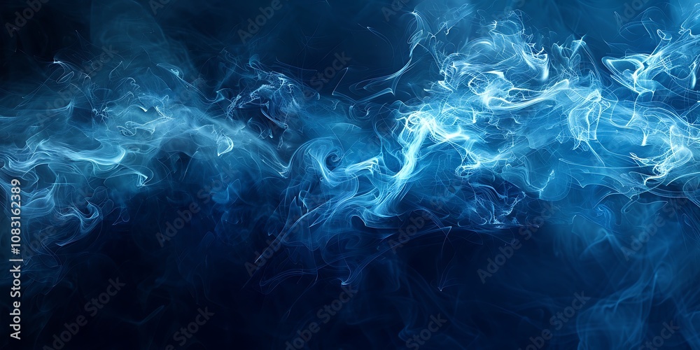 Obraz premium White smoke on a black background .