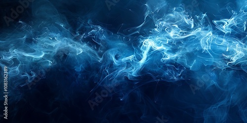 White smoke on a black background .