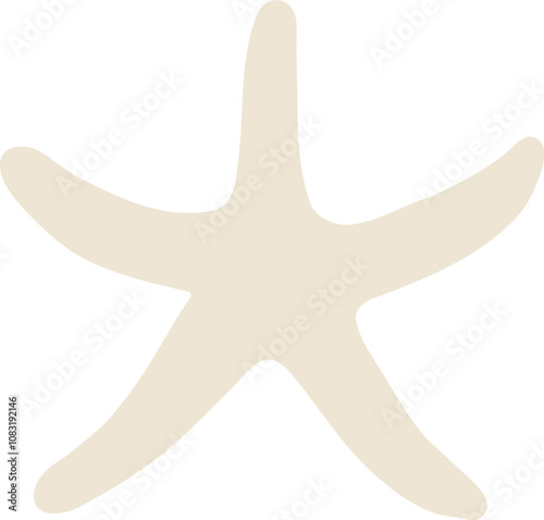Hand Drawn Doodle Starfish Shape