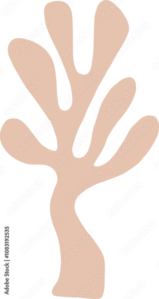 Obraz premium Hand Drawn Doodle Coral Shape