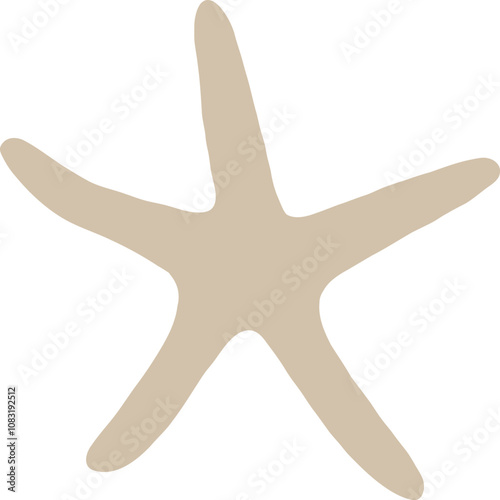 Hand Drawn Doodle Starfish Shape