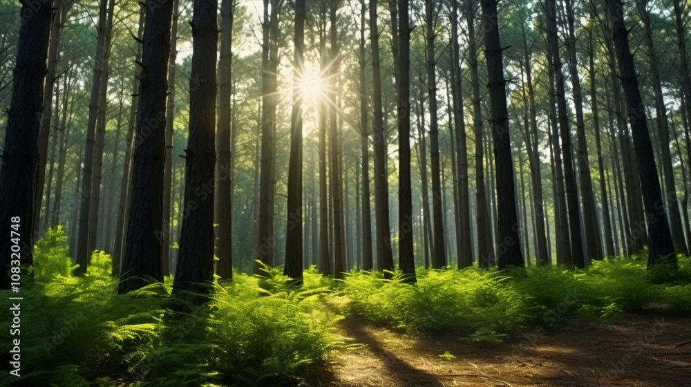 Obraz premium morning in the forest