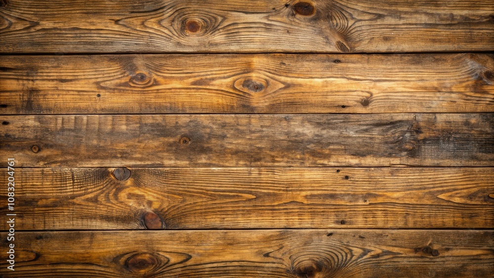 Fototapeta premium Rustic Weathered Wood Background Texture with Natural Grain and Knots