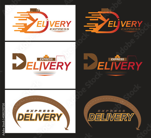 The best express delivery logo. Express delivery logo set