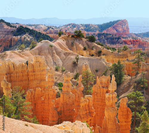 Quadro su tela The Beautiful Sandstone Formation Found in the Fairyland Section of Bryce Canyon