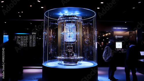 Wallpaper Mural At the consumer electronics show in las vegas, nevada, ibm q system one, a quantum computer, was on display. Quantum. Illustration Torontodigital.ca