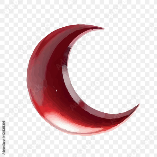 Elegant Crescent Moon Illustration for Celestial Designs