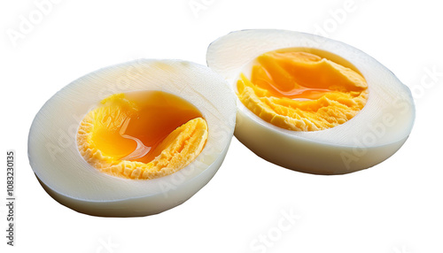 High-Resolution Soft-Boiled Egg with Transparent Background