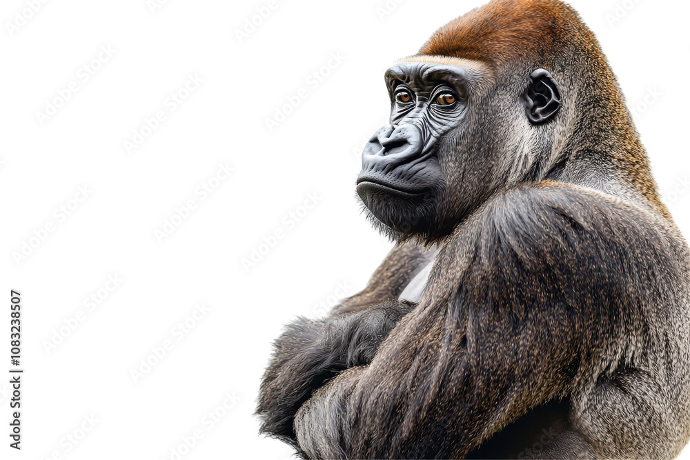 Obraz premium a gorilla isolated on transparent background