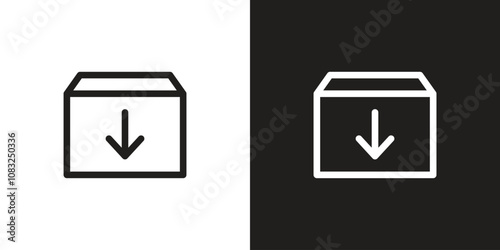 Vector Archive Icons Black And White. Archive Symbol