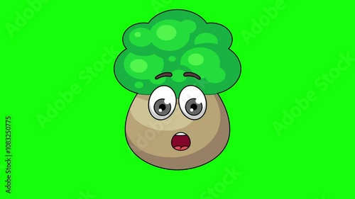 Wallpaper Mural Amazed face emoticon of tree character animation Torontodigital.ca