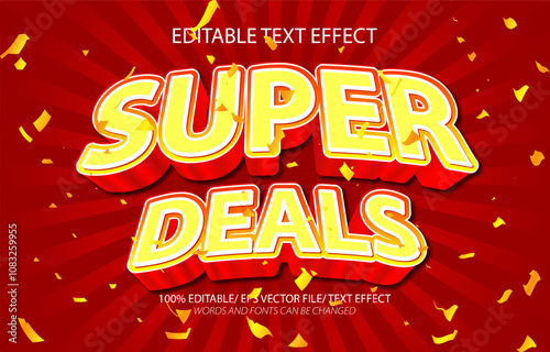 Supper deals editable text effect, 3D editable text template