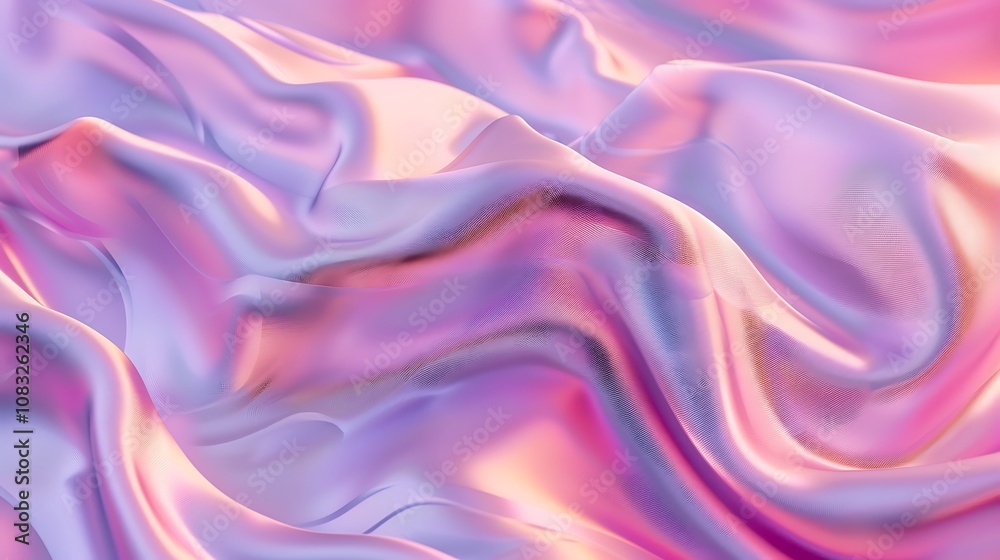 Obraz premium A soft, flowing fabric texture with pastel colors, creating a dreamy, abstract appearance.