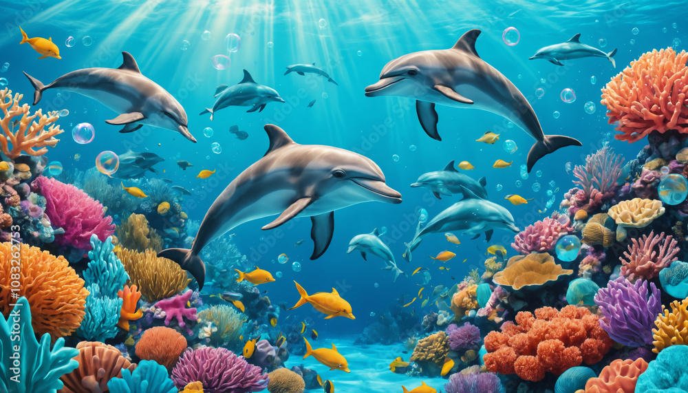 Obraz premium coral reef and fish