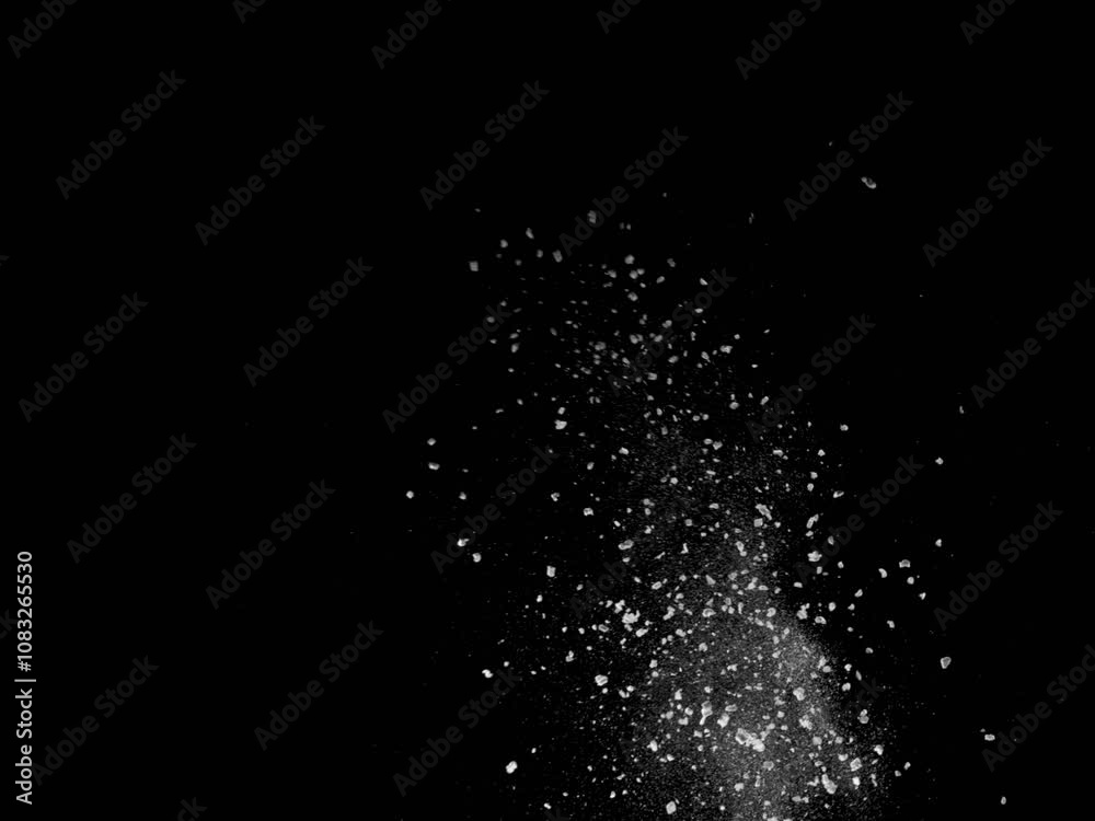 particles explosion on alpha background