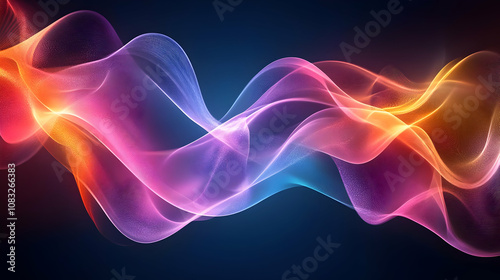 Wallpaper Mural Abstract Background with Vibrant Glowing Lines Torontodigital.ca