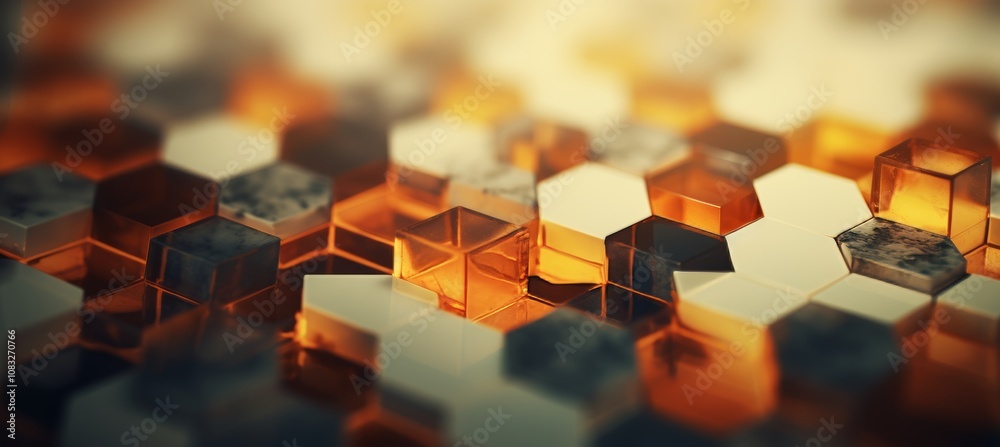 Obraz premium Hexagonal geometric pattern for medical, technology, and science designs with simple elements