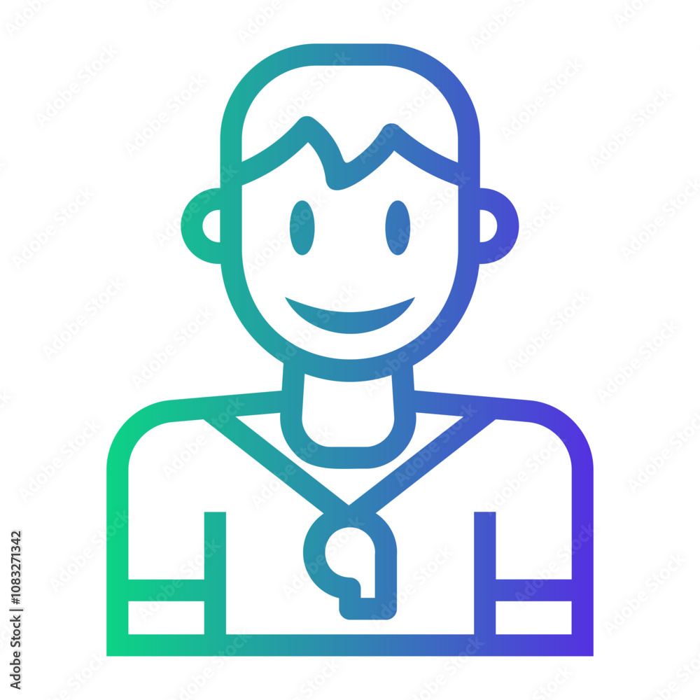 Obraz premium coach Line Gradient Icon