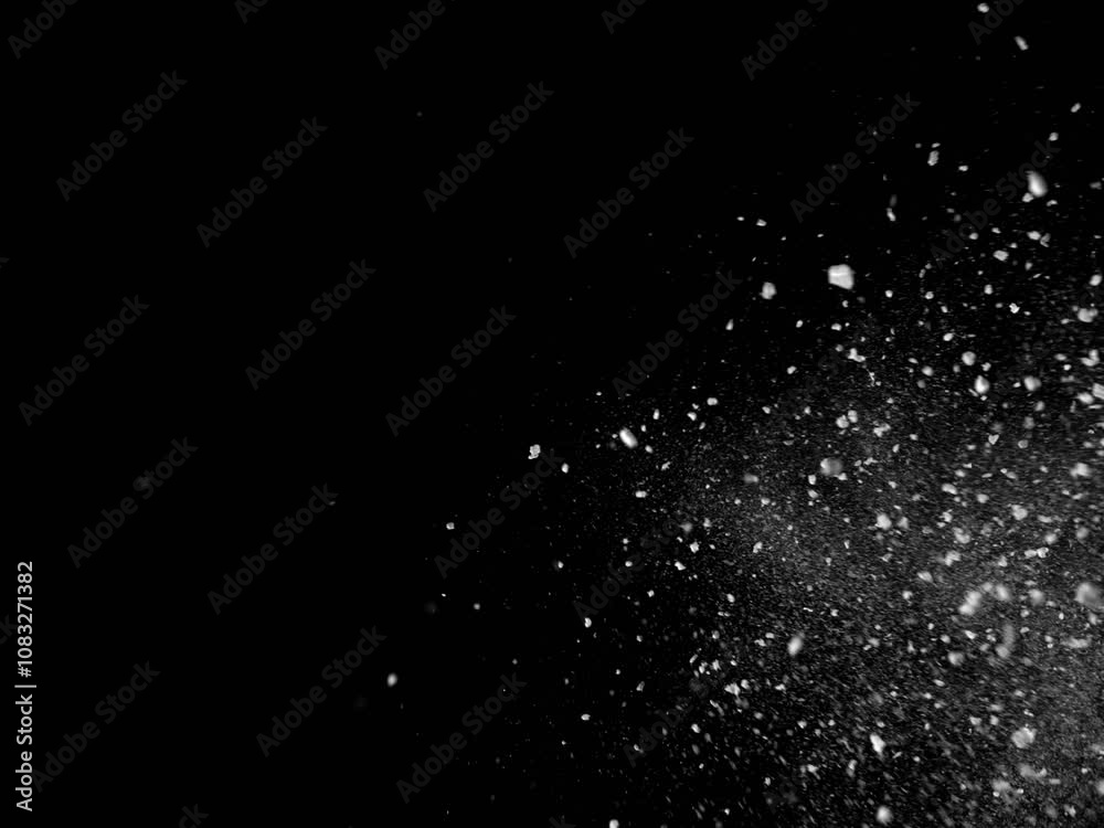 particles explosion on alpha background