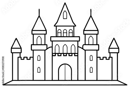 Classic Castle | isolated vector illustration on white background