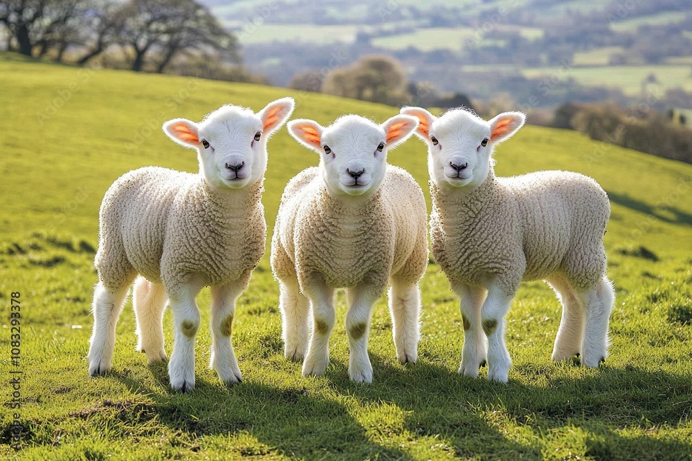 Obraz premium Three Adorable Lambs