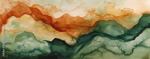 Earthy Tones Watercolor Background Texture