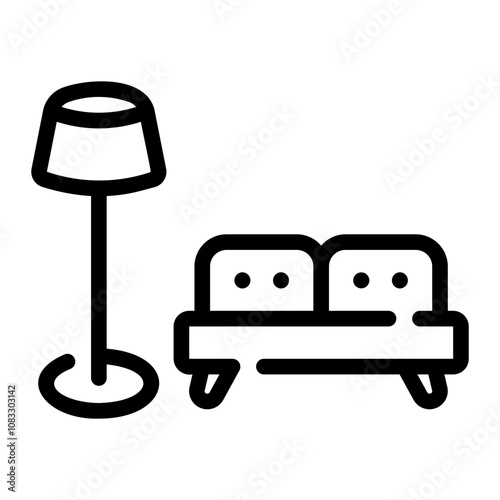 living room Line Icon