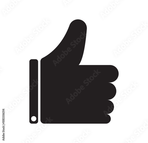 Thumb icon that shows the feeling of likes or dislikes on social media