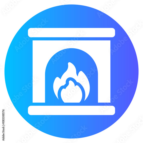 fireplace gradient icon