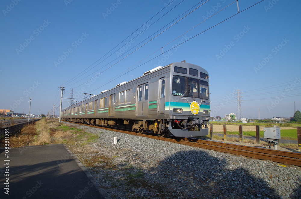 Obraz premium 秩父鉄道の電車