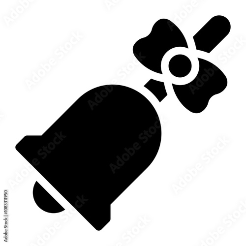 christmas bell glyph icon