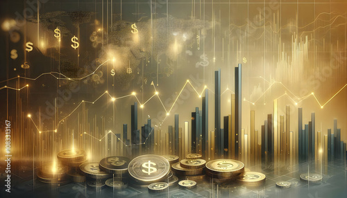 A gradient background in gold and grey hues, with a faint overlay of bar charts and currency symbols representing wealth growth (2)