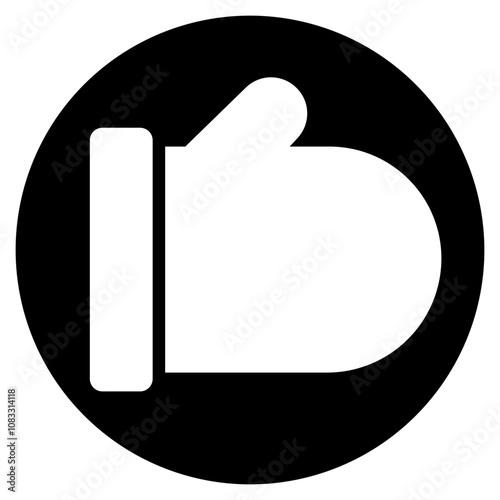 mitten glyph icon