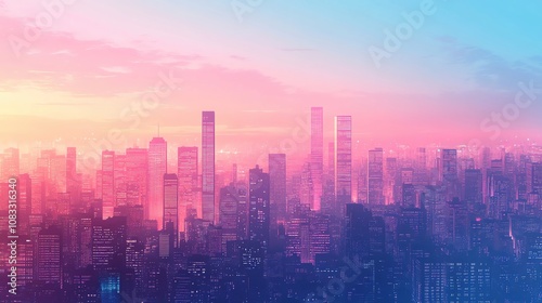 Wallpaper Mural A lone pastel-colored tree standing in a vast, foggy meadow with soft sunlight breaking through the mist, creating long shadows. Torontodigital.ca