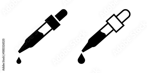 dropper set icon white background