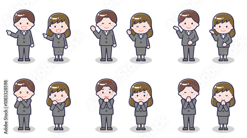 スーツ姿の男女 04