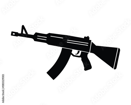 rifle isolated on white