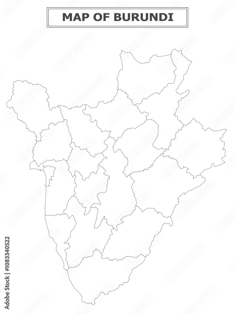 Obraz premium African Countries Geography Political map. Political map of country with capital, province or state capital, major cities and town.