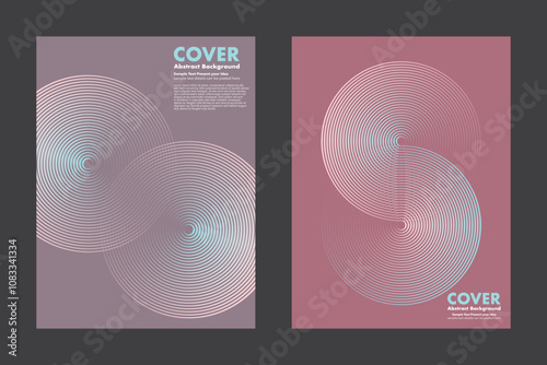 Modern vector geometric abstract background featuring an infinity symbol design and lines pattern in dusty pink gradient tones. For cover, digital artwork, posters, annual report. Minimalist style.