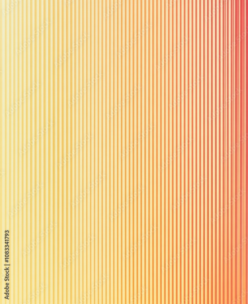 Obraz premium Vertical gradient from light yellow to orange with evenly spaced horizontal lines in the background