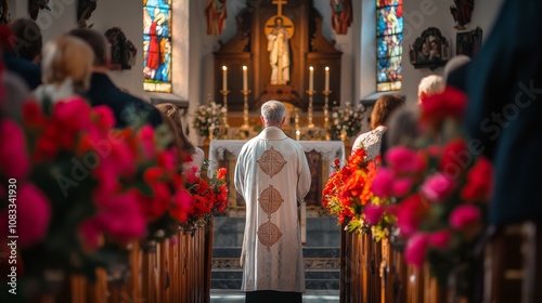 Catholic church Mass celebrationEucharist celebration Priest